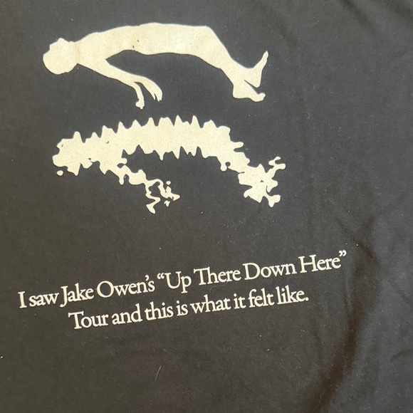 Jack Owen Black Graphic T-Shirt with White Print Large - Picture 4 of 4